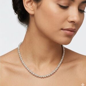 Silpada Retired Vintage N1100 Sterling Silver 6mm Bead Necklace